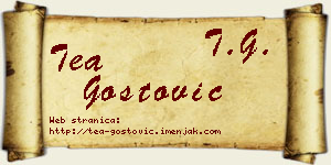 Tea Gostović vizit kartica